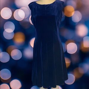 Gabby Skye Navy Velvet Dress - New